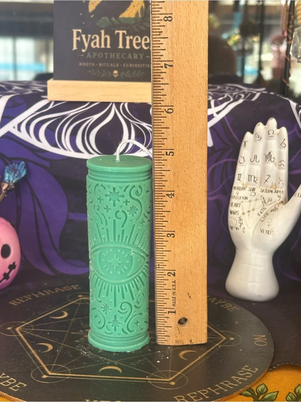 Green Celestial Eye Candle